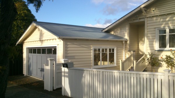 Exterior repaint of a lodge cottage at Furneaux Lodge ready for the new season