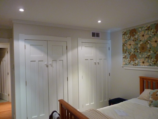 Varnishing work — timber door re-coated and finished with even sheen